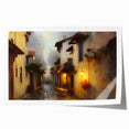 Abstract landscape wall art print showcasing vibrant colors and intricate designs, rolled for delivery in durable packaging, perfect for home decor or gallery display.