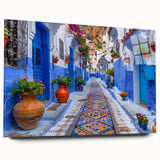 Acrylic glass wall art collection depicting vibrant street landscapes in a modern design, showcasing rich colors and intricate details, ideal for home decor.