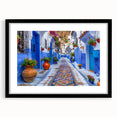 Framed black wall art featuring a scenic landscape design, showcasing vibrant colors and intricate details, perfect for modern home decor.
