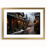 Framed wall art collection featuring a stunning landscape design with a gold mat, showcasing intricate details and vibrant colors, perfect for home decor.