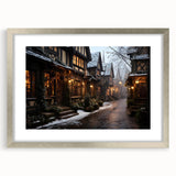 Framed silver wall art featuring a captivating landscape design, perfect for enhancing home decor. The mat adds depth to the artwork, ideal for stylish interiors.