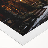 Rolled canvas artwork showcasing a vibrant street landscape design, featuring vivid colors and intricate details, ideal for modern home decor and artistic expression.