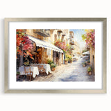 Framed wall art collection showcasing a vibrant landscape design in a silver mat, ideal for home decor, adding elegance and style to any room setting.