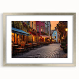 Framed wall art featuring a vibrant landscape design with a silver mat, perfect for enhancing modern interior decor. Ideal for living rooms or office spaces.