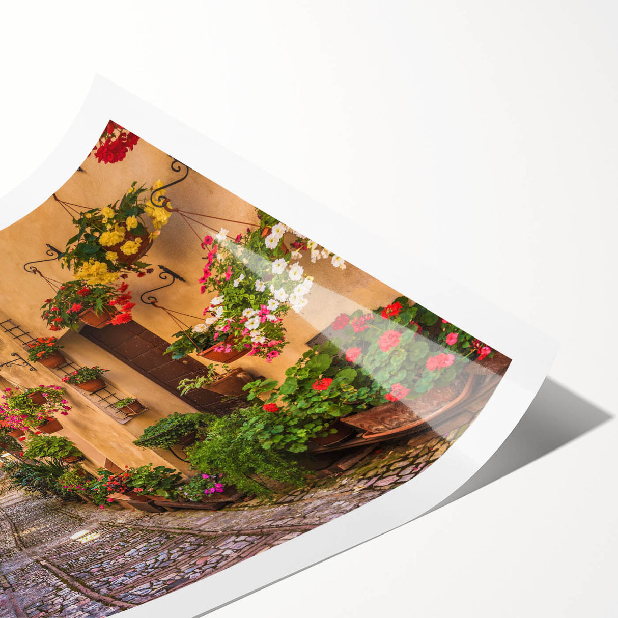 Vibrant rolled canvas print showcasing abstract urban landscape art, featuring bold colors and intricate designs, perfect for modern home decor.