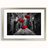 Framed silver wall art featuring a stunning landscape design, showcasing vibrant colors and intricate details, perfect for modern home decor. This piece adds sophistication and elegance to any interior space.