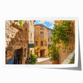 Rolled canvas print showcasing a vibrant urban landscape design, featuring colorful street art elements and intricate details, ideal for modern home decor.