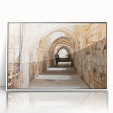 Framed acrylic wall art featuring a vibrant street landscape design, showcasing a colorful city scene with buildings and trees, set against a white background for a modern touch. Perfect for home decor to enhance any living space.