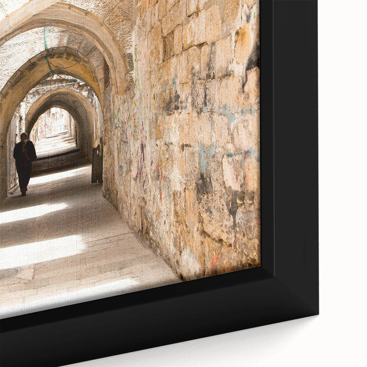 Framed canvas wall art showcasing a vibrant city landscape with intricate street designs, featuring vivid colors and detailed textures, ideal for modern home decor.