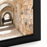 Framed canvas wall art showcasing a vibrant city landscape with intricate street designs, featuring vivid colors and detailed textures, ideal for modern home decor.