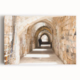 Stretched canvas wall art showcasing a vibrant urban landscape design, featuring colorful street scenes and architectural details, perfect for modern decor.