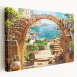 Stretched canvas wall art showcasing a vibrant landscape design with rich colors and intricate details, perfect for modern home decor. Ideal for enhancing living spaces.