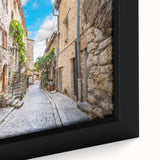 Framed canvas wall art collection showcasing a vibrant landscape design, featuring rich colors and intricate details, perfect for enhancing home decor.