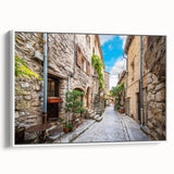 Framed canvas wall art showcasing a vibrant landscape design with a white border, ideal for modern home decor. Perfect for adding a touch of elegance to any room.