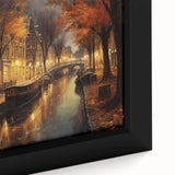 Framed canvas wall art showcasing a vibrant landscape design, featuring lush greenery and a serene street view, perfect for enhancing home decor.