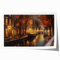 Rolled print showcasing a vibrant urban landscape design with colorful street art, ideal for modern home decor, packaged securely in a protective tube.