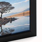 Framed canvas wall art showcasing a vibrant landscape with trees, featuring rich green hues and intricate details, perfect for home decor and nature enthusiasts.