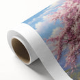 Elegant rolled canvas showcasing a colorful landscape design with vibrant trees, perfect for home decor. Comes securely packaged in a durable cardboard tube.
