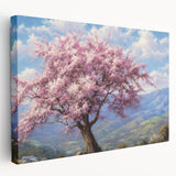 Stretched canvas wall art featuring a serene landscape design with lush green trees and soft sunlight, ideal for enhancing home decor. Perfect for nature enthusiasts.