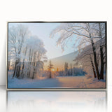 Framed wall art collection showcasing a vibrant landscape with trees, set in a sleek silver frame, ideal for modern home decor. Perfect for nature lovers.