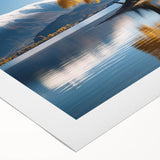 Vibrant rolled canvas featuring a serene landscape design with lush green trees and a tranquil blue sky, perfect for enhancing any modern interior decor.