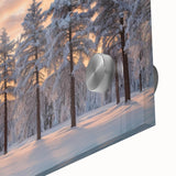 Close-up of a vibrant landscape wall art piece showcasing intricate trees and natural elements, printed on acrylic glass for a modern aesthetic. Ideal for enhancing contemporary home decor.