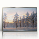 Framed wall art showcasing a contemporary landscape design with trees, featuring a silver acrylic finish, ideal for modern home decor accents. The artwork portrays a serene natural scene, enhancing any living space with its stylish elegance.