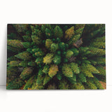 Stretched canvas wall art featuring a vibrant landscape design with lush green trees and a serene blue sky, perfect for enhancing home decor and adding a natural touch.