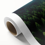 Vibrant rolled canvas wall art showcasing a stunning landscape design featuring lush green trees and a serene sky, ideal for enhancing home decor and aesthetics.