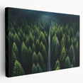 Stretched canvas wall art showcasing a serene landscape with vibrant trees and a peaceful ambiance, perfect for home decor and nature enthusiasts.