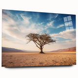 Acrylic wall art design showcasing a vibrant landscape with trees, presented in a sleek side view without pins, ideal for modern home decor. Perfect for nature lovers.