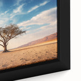 Framed canvas wall art showcasing a close-up of a vibrant landscape with lush green trees and scenic nature elements, perfect for home decor and nature enthusiasts.