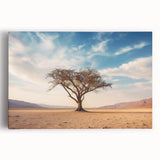 Stretched canvas wall art featuring a serene landscape with vibrant trees, ideal for home decor, showcasing rich colors and a calming atmosphere. Perfect for enhancing living spaces.