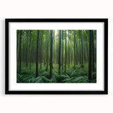 Framed wall art collection featuring lush landscape trees design with a black mat, enhancing any decor style. Perfect for nature lovers and home aesthetics.