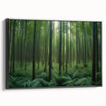 Framed wall art featuring a serene landscape design with trees, set against a black background, perfect for home decor and enhancing interior aesthetics.