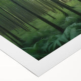 Rolled canvas artwork showcasing a vibrant landscape design featuring lush green trees and a serene sky, ideal for home decor. Perfect for nature lovers.