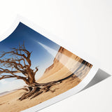 Lush green landscape featuring tall trees with intricate branches, showcased as a rolled wall art print, perfect for enhancing home decor and nature-themed interiors.