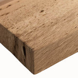 Close-up of a stretched canvas wall art featuring a vibrant landscape design with lush trees, ideal for home decor, showcasing rich greens and earthy tones.