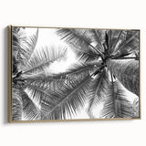 Framed canvas wall art showcasing a serene landscape with trees, highlighted with elegant gold accents, perfect for enhancing home decor and ambiance.