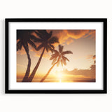 Framed wall art collection showcasing a serene landscape with vibrant green trees and a black frame, designed to enhance home decor and create a calming atmosphere.