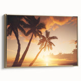 Framed canvas wall art showcasing an intricately designed landscape with trees, featuring a gold frame that adds elegance to any decor, ideal for nature-themed interiors.