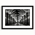 Framed black landscape wall art showcasing a serene tree design, perfect for home decor, with a sleek mat and elegant presentation for any room.