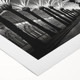 Elegant rolled canvas showcasing a serene landscape with vibrant green trees and a tranquil sky, designed for wall art enthusiasts and nature lovers. Perfect addition to home decor.