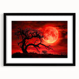 Framed landscape wall art collection featuring trees in a serene design, presented with a black frame and mat. Ideal for enhancing home decor aesthetics.