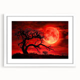 Framed wall art featuring a vibrant landscape design with lush green trees, set against a white mat and sleek frame, ideal for home decor and nature enthusiasts.