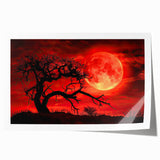 Vibrant rolled print of a serene landscape featuring lush green trees and a tranquil blue sky, perfect for home decor. Ideal for nature lovers seeking wall art.