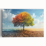 Stretched canvas wall art showcasing a vibrant landscape of trees, designed for modern decor, with rich green hues and intricate details, enhancing any interior space.