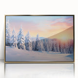 Framed acrylic wall art featuring a stunning landscape of trees, showcasing vibrant green foliage and a serene atmosphere, perfect for enhancing home decor.