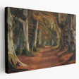 Stretched canvas wall art showcasing a serene landscape with lush green trees, ideal for enhancing home décor with a natural aesthetic. Perfect for nature lovers.