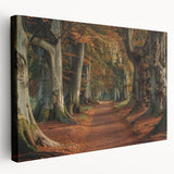 Stretched canvas wall art showcasing a serene landscape with lush green trees, ideal for enhancing home décor with a natural aesthetic. Perfect for nature lovers.